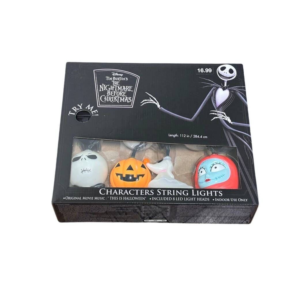 1993 Disney Tim Burton's Nightmare Before Christmas LED String Lights Sealed New